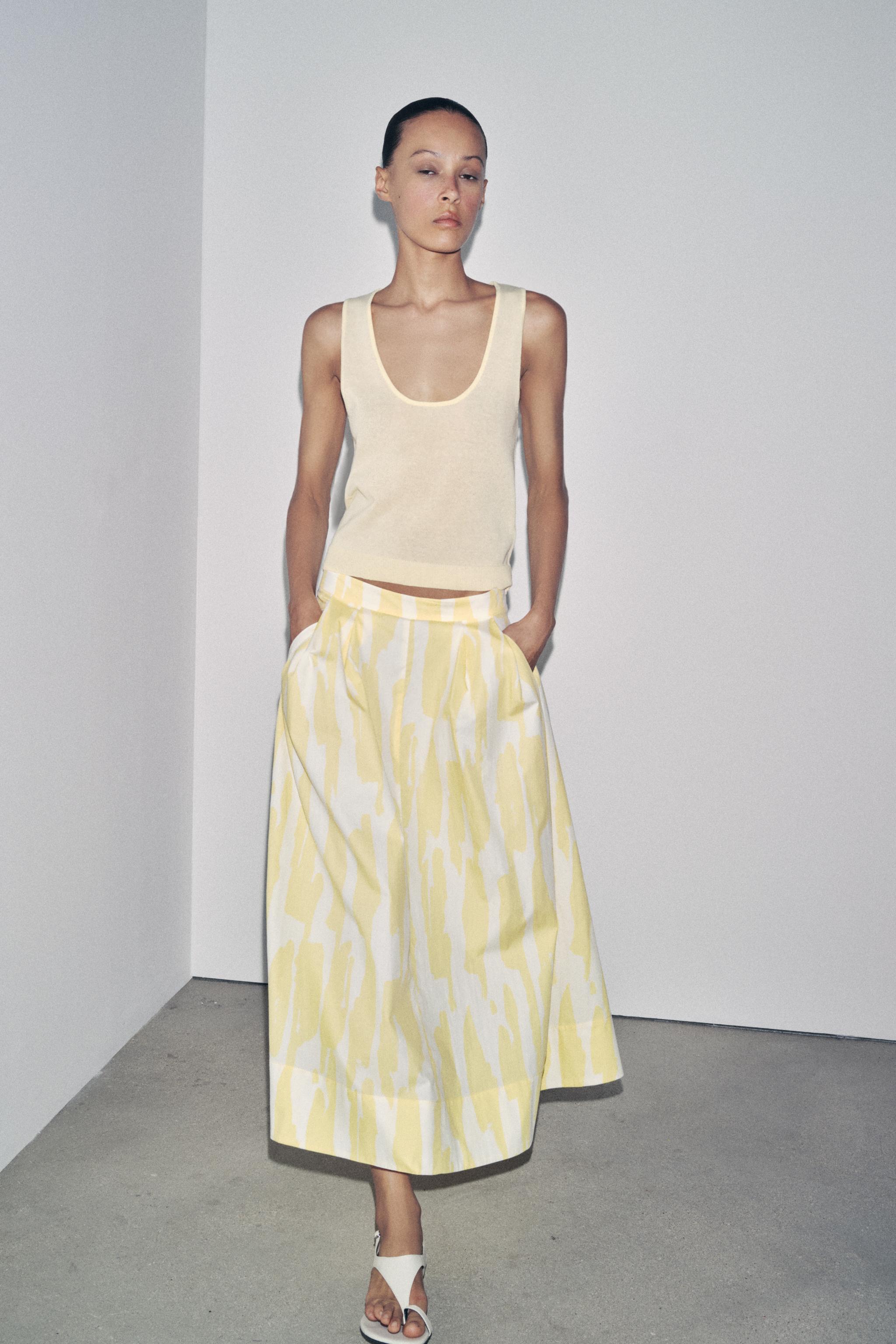 PRINTED MIDI SKIRT ZW COLLECTION